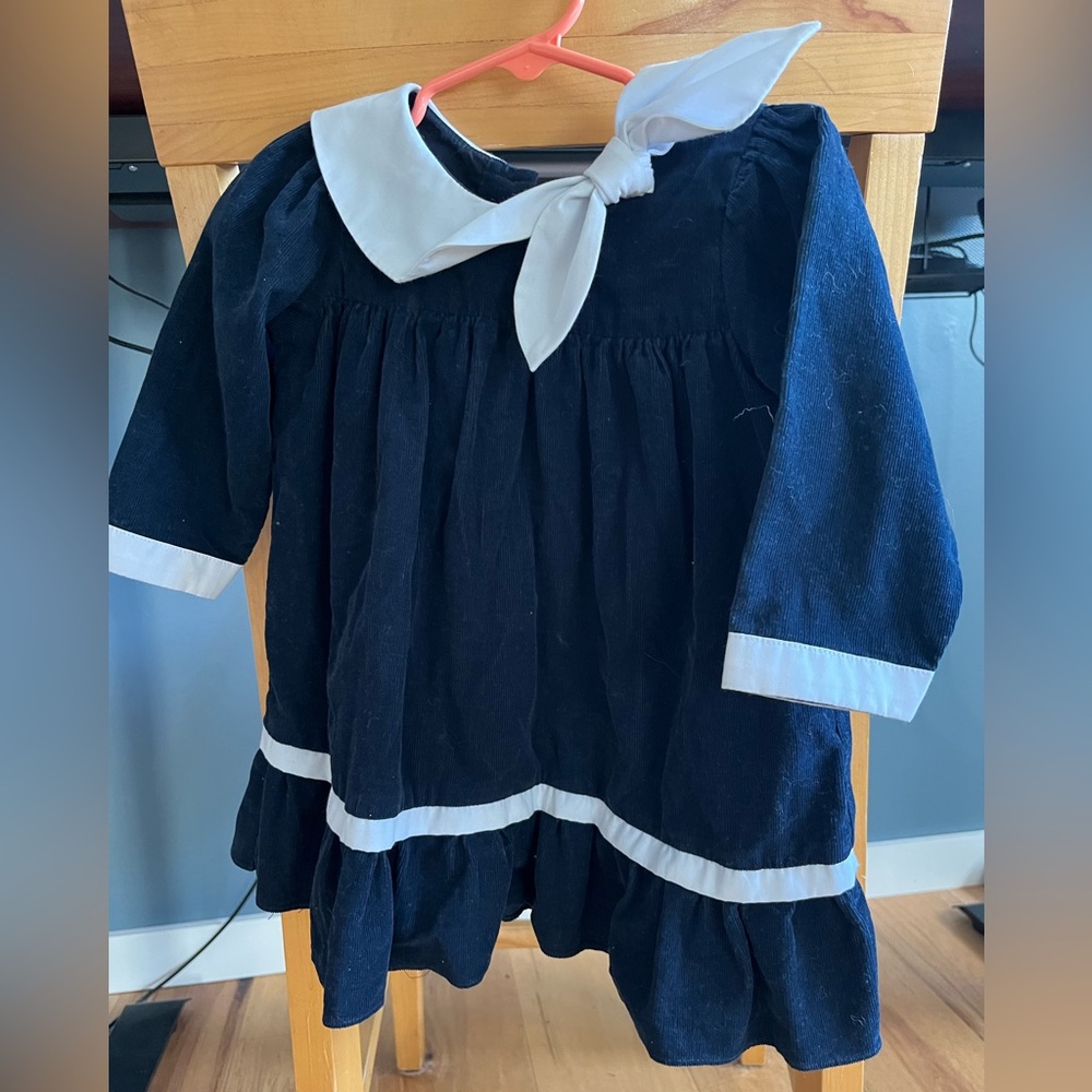 Navy and White Baby Dress